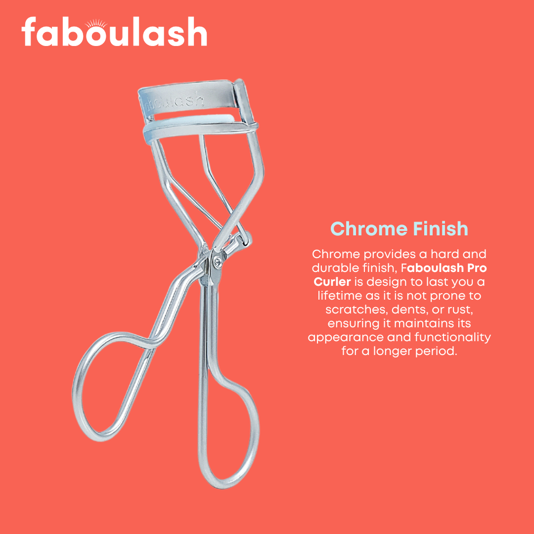 Faboulash Pro Curler (Classic Eyelash Curler with Chrome Finish)