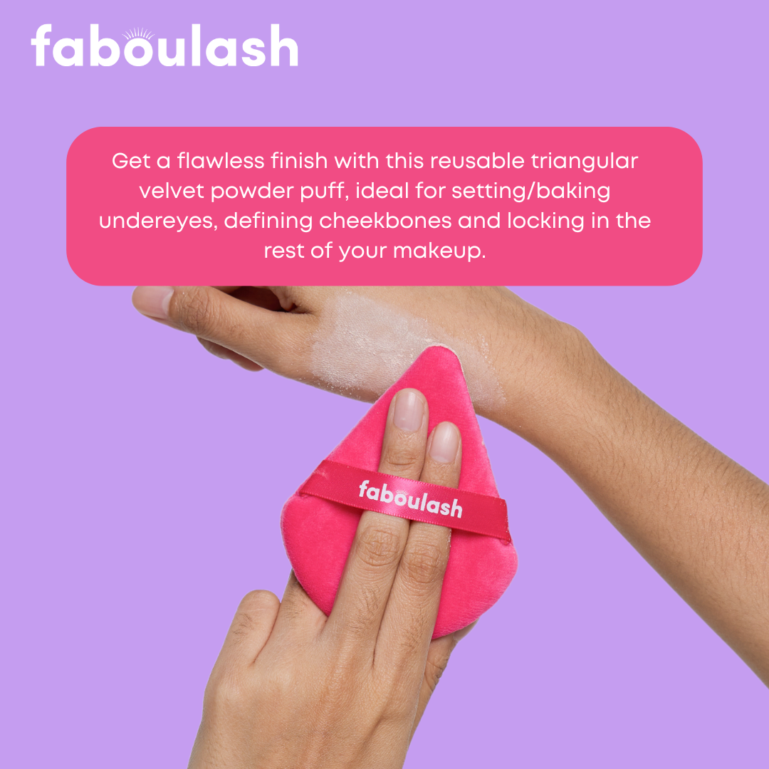 Faboulash Triangle Puff (Large Velour Powder Puff)