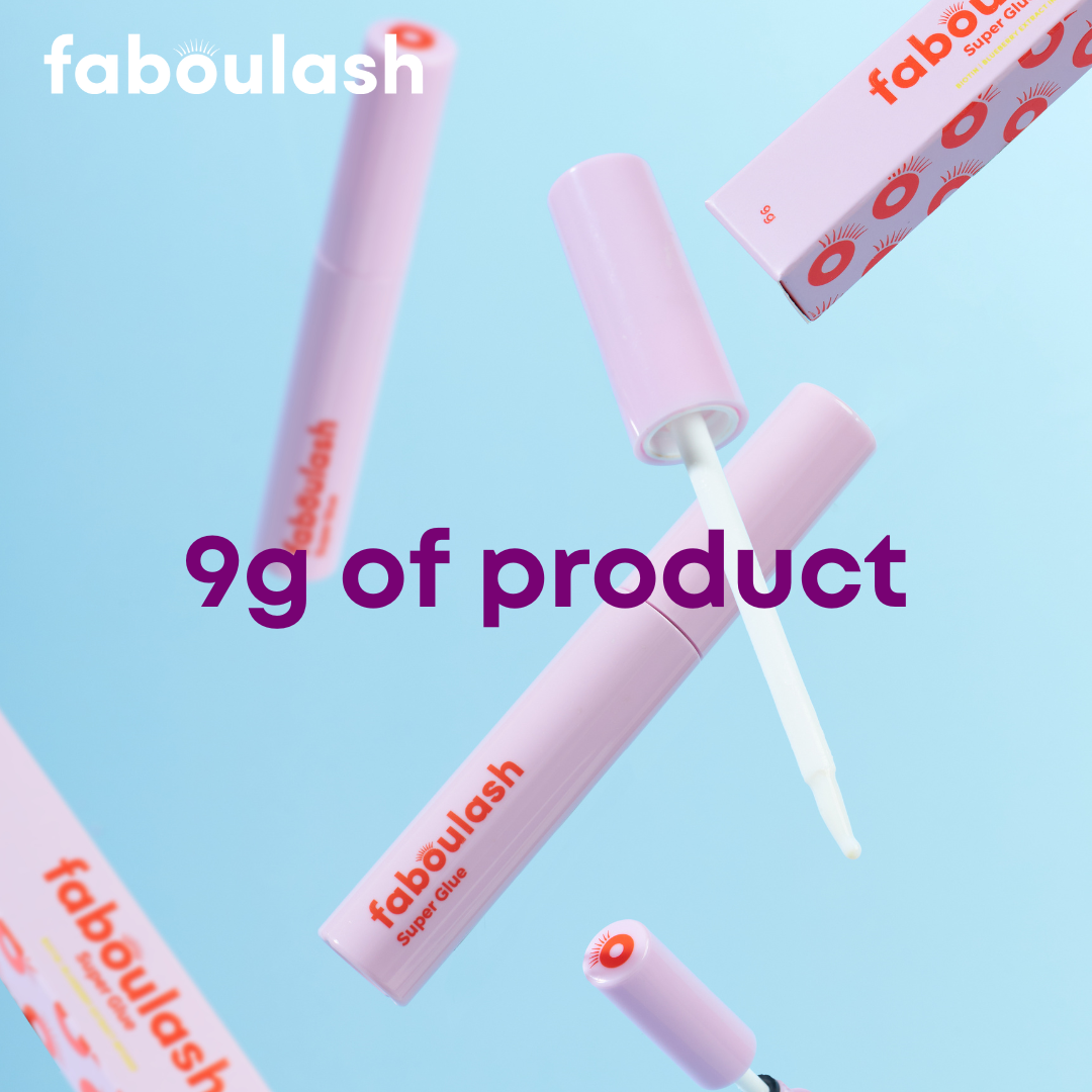 Faboulash Super Glue Eyelash Adhesive Infused with Blueberry Extract 9G