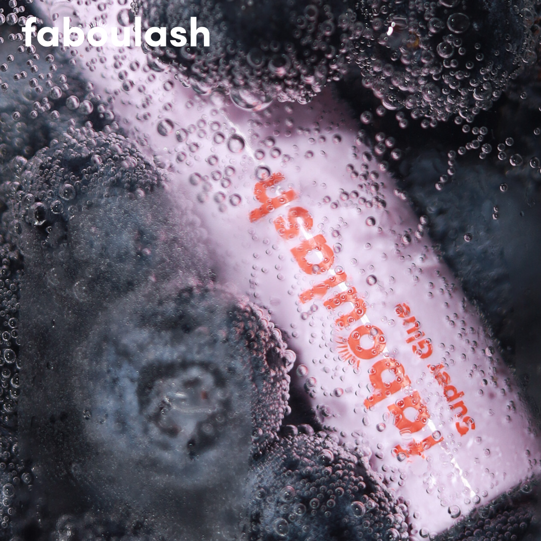 Faboulash Super Glue Eyelash Adhesive Infused with Blueberry Extract 9G