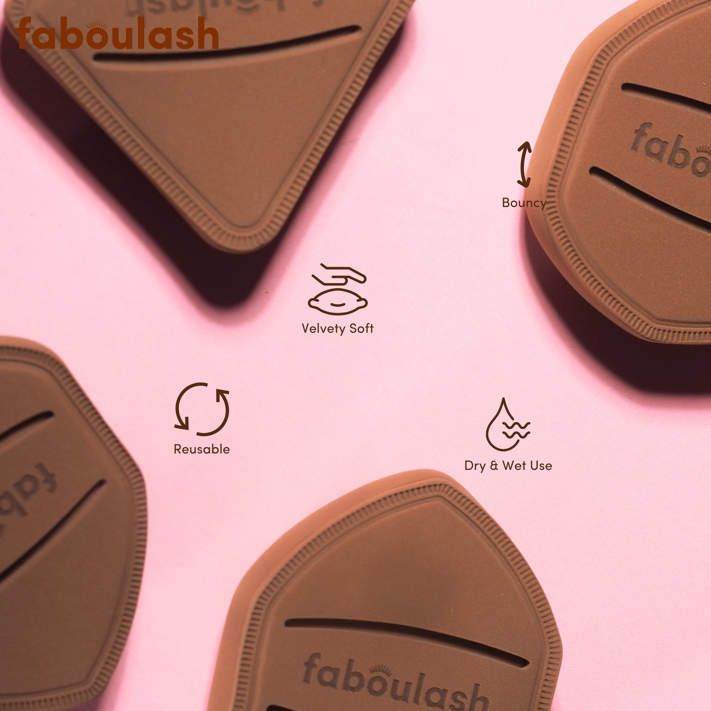 Faboulash Taptap Reusable Multi-Angled Makeup Blending Puff (Wet & Dry use)